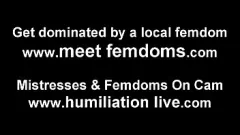 Play Watch as this sassy femdom humilates a man with a small penis in this intense POV humiliation and BDSM scene