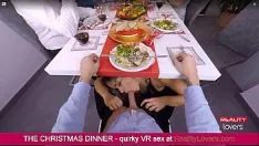 Play She is scared of the young man and puts herself under the table, but Rl puts his dick under the table in her pussy