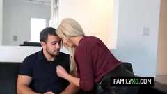 Stepmother Nina Elle's Forbidden Encounter with Her Step Son's Big Dick