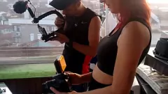 Afspelen Filmen op mijn huis veranda! - Interraciaal anaal met nieuwe, grote latina