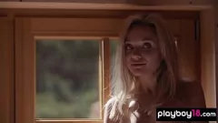 Play Petite All Natural Russian Blonde Zhenya Belaya in Explicit Solo Striptease