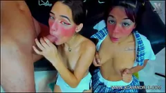 Afspelen Amateur drietal orgie met Deepthroat -uitdagingen